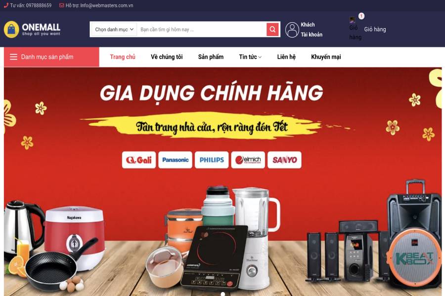 Dịch vụ thiết kế website bán đồ gia dụng uy tín, chuẩn SEO, giá tốt