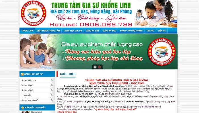 Đơn vị thiết kế website gia sư chuyên nghiệp, giúp thu hút học viên hiệu quả