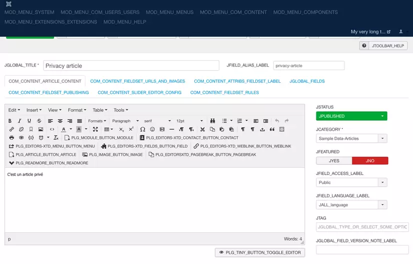 Thêm category trên Joomla