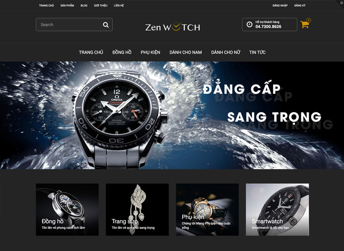 Đơn vị thiết kế web bán đồng hồ uy tín, hiện đại, ấn tượng