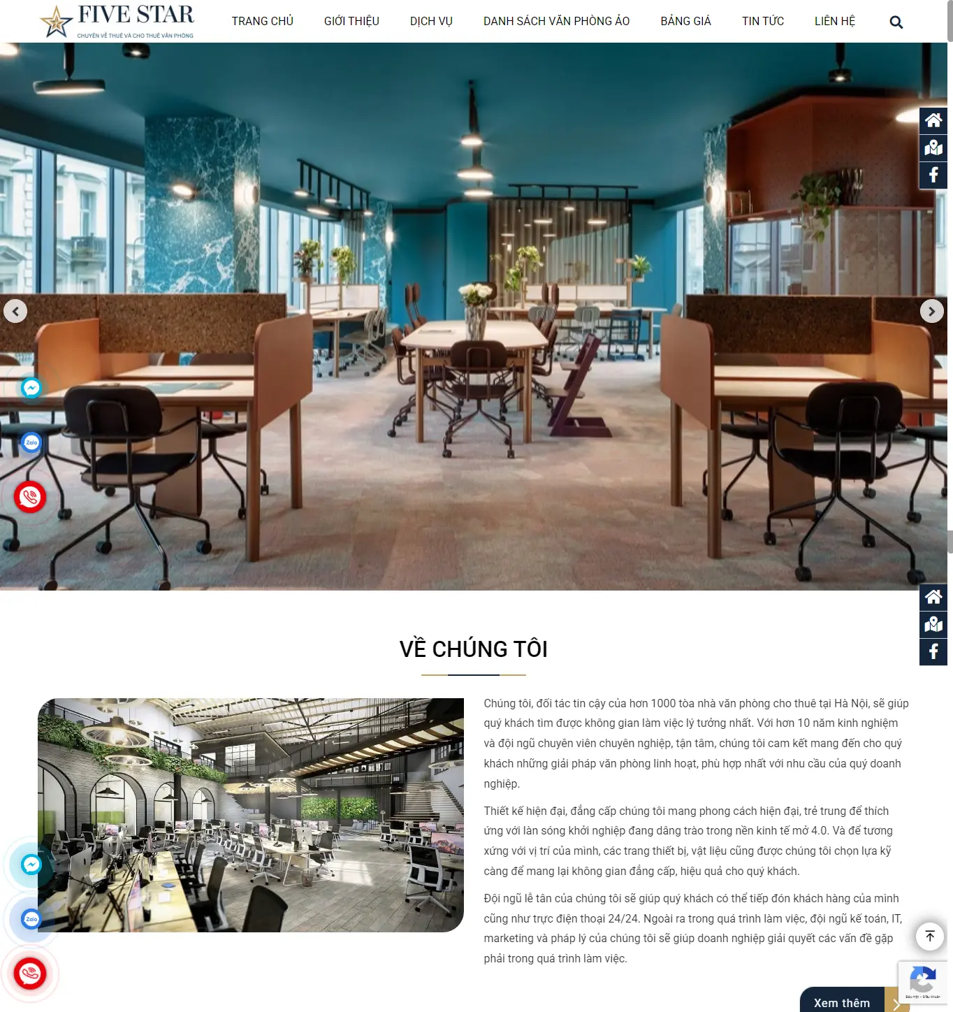 Thiết kế web Công ty Đầu tư và Thương mại Five-Star