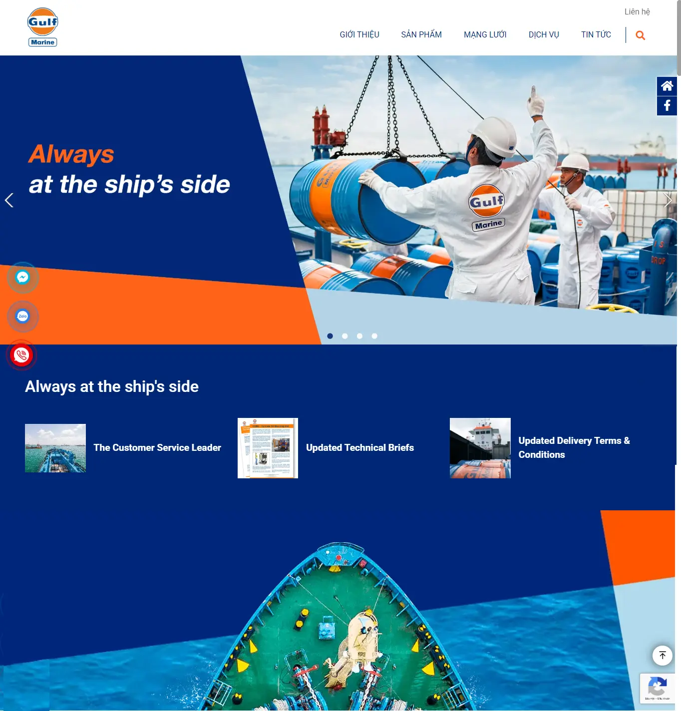Thiết kế web Công ty hàng hải liên minh