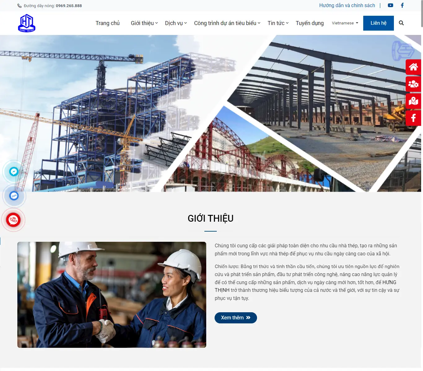 Thiết kế web Công ty Hưng Thịnh