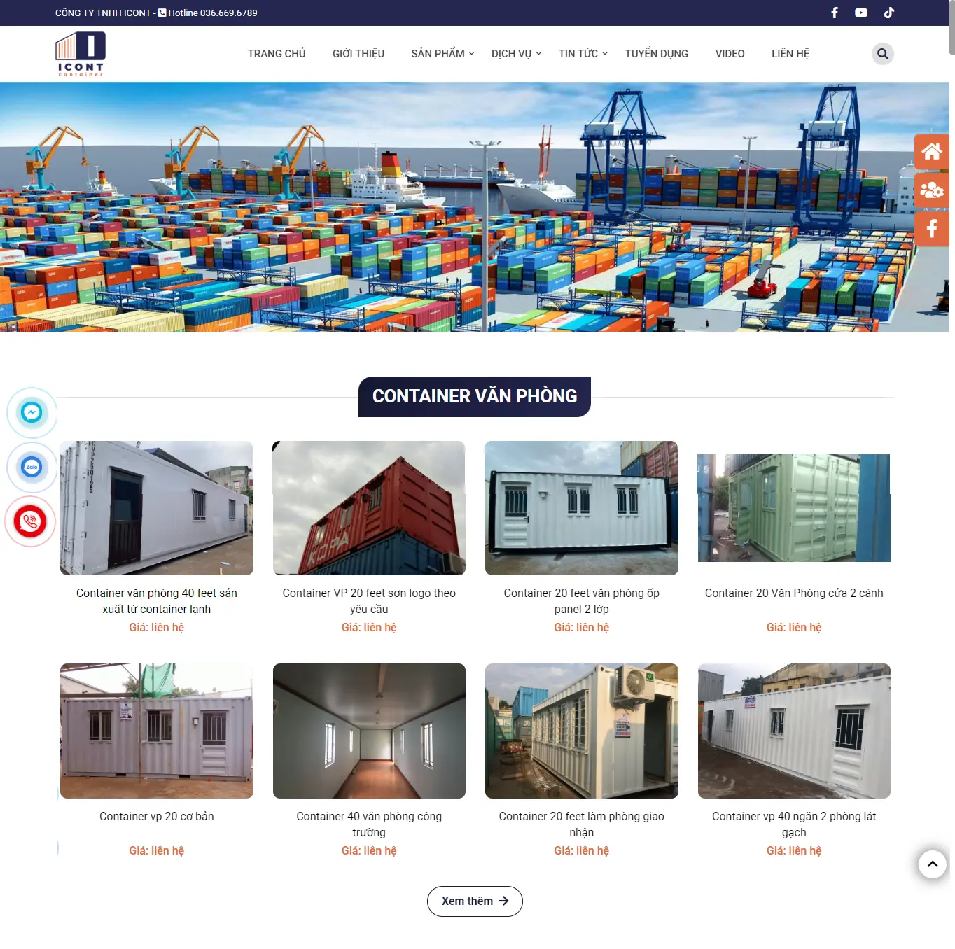 Thiết kế web Công ty Icont