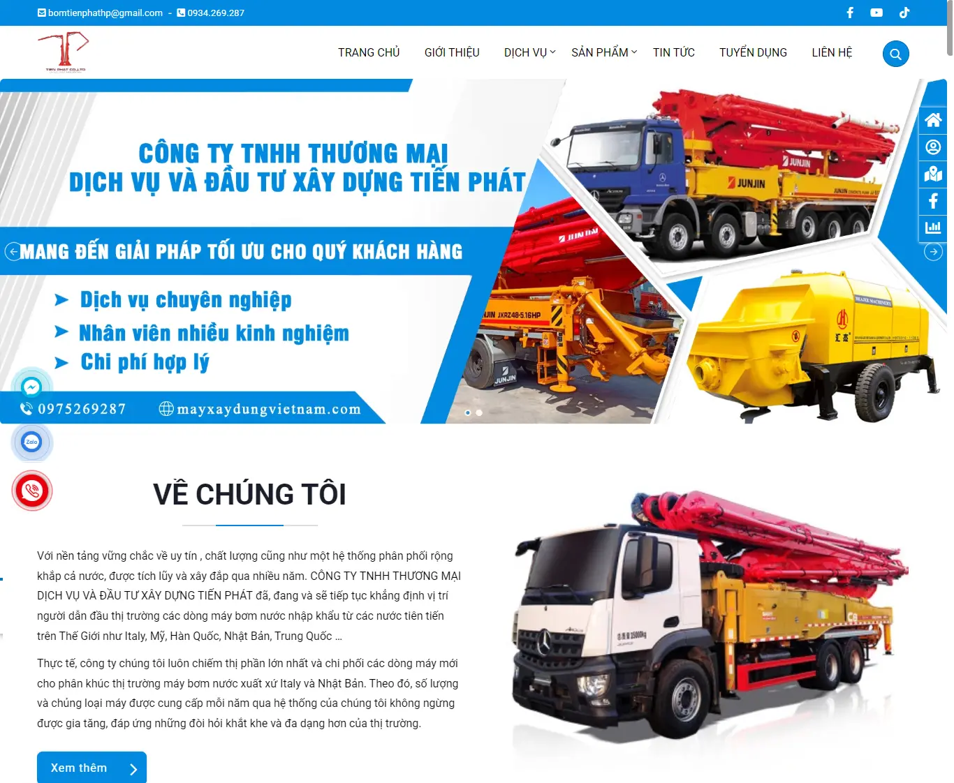 Thiết kế web Công ty Tiến Phát