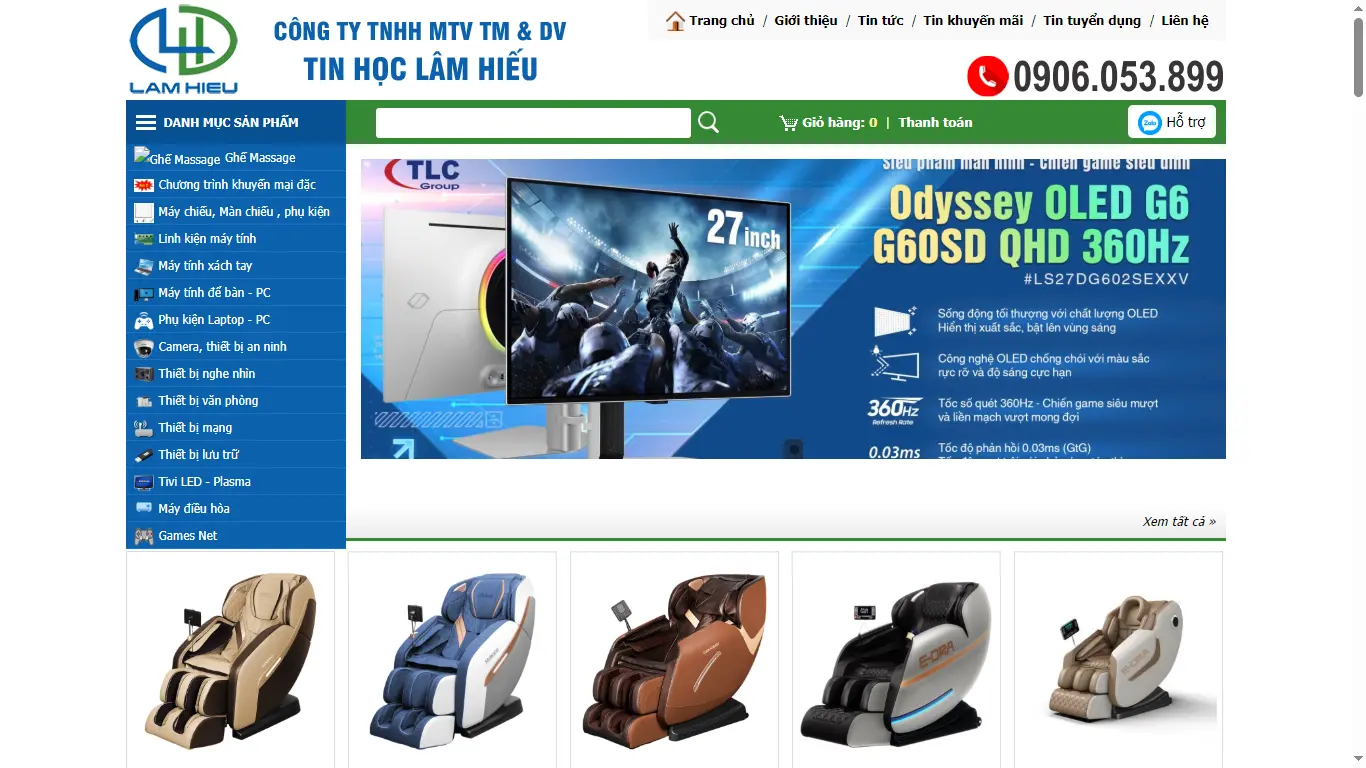 Thiết kế website Công ty Tin Học Lâm Hiếu