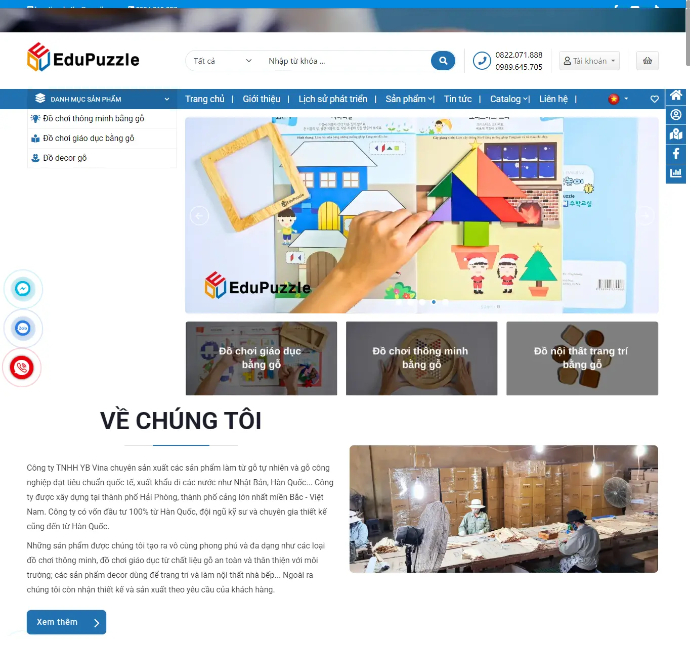 Thiết kế web Công ty TNHH YB Vina