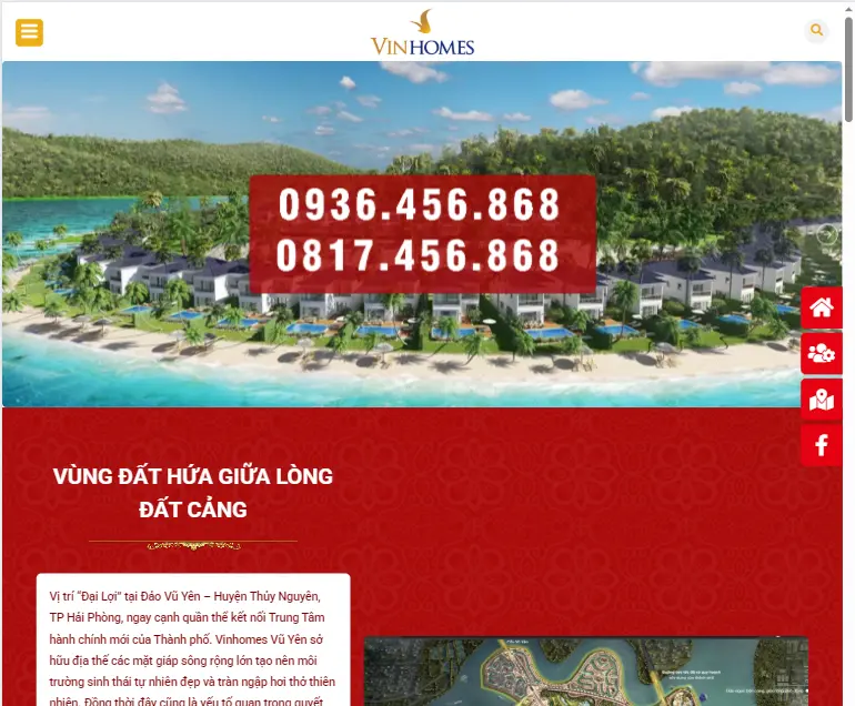 Thiết kế web Vinhomes Vũ Yên